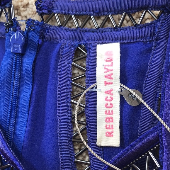 NWT! REBECCA TAYLOR Size 2 Violet MXi Silk dress - Picture 7 of 13